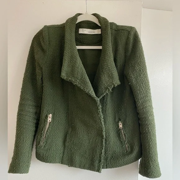 Iro Miraspe Jacket, size FR 38 / US 6 in hunter green. great condition